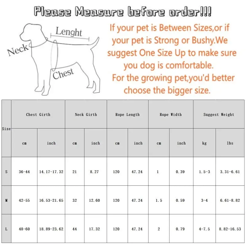 Adjustable Dog Harness Vest with Leash for Small Pets