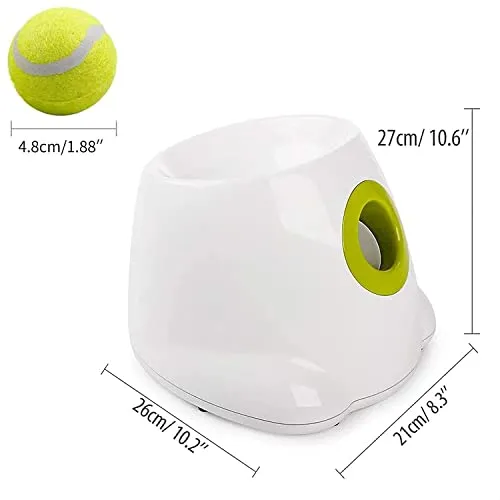 AFP Automatic Dog Ball Launcher Interactive Puppy Pet Ball Indoor Thrower Machine for Small and Medium Size Dogs, 3 Balls Included (2 inch)