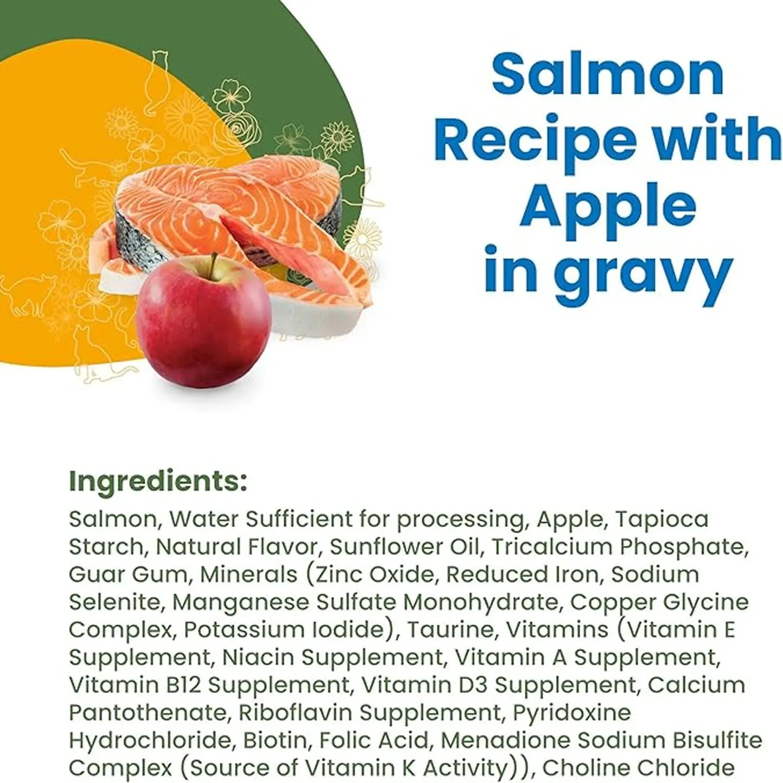 Almo Nature - HQS Complete Cat Wet Food - Salmon Recipe with Apple in Gravy 70g