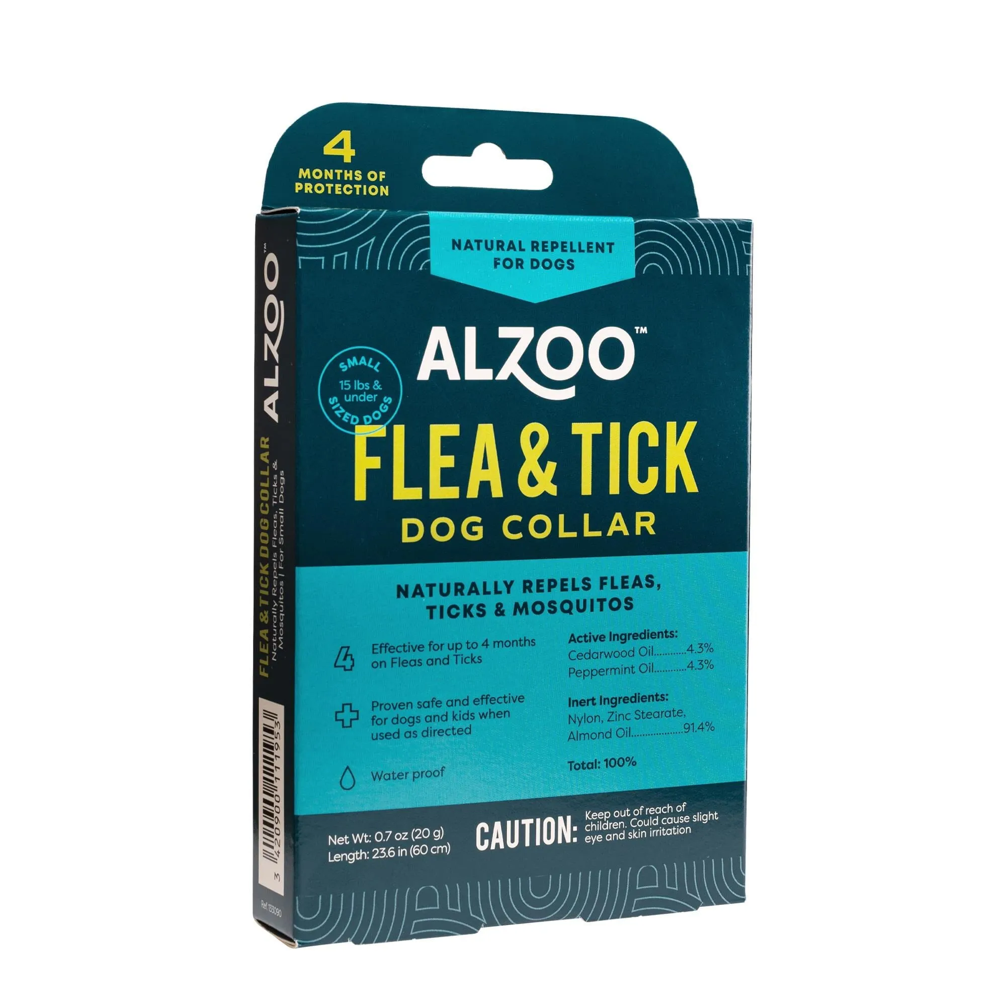 Alzoo Natural Flea and Tick Puppy Dog Collar - Small