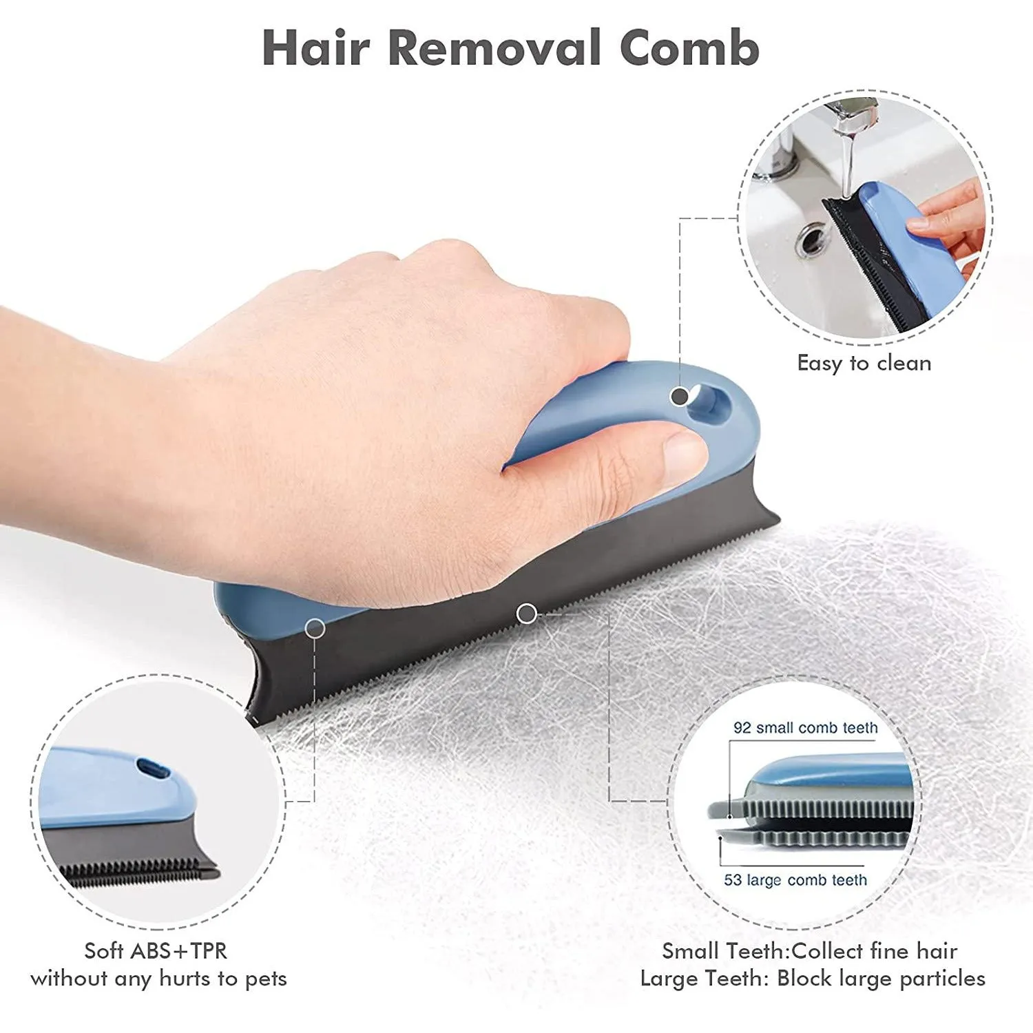 Aumuca Cat Brush and Dog Brush with Long or Short Hair Self Cleaning  (Gray)