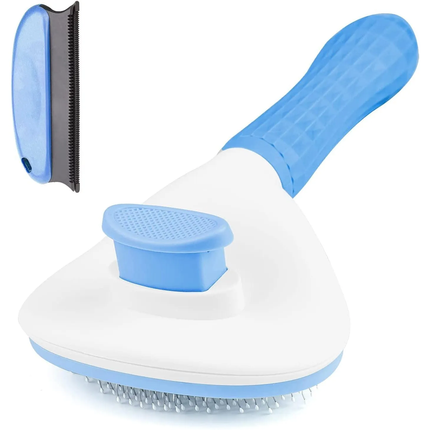 Aumuca Cat Brush and Dog Brush with Long or Short Hair Self Cleaning  (Gray)