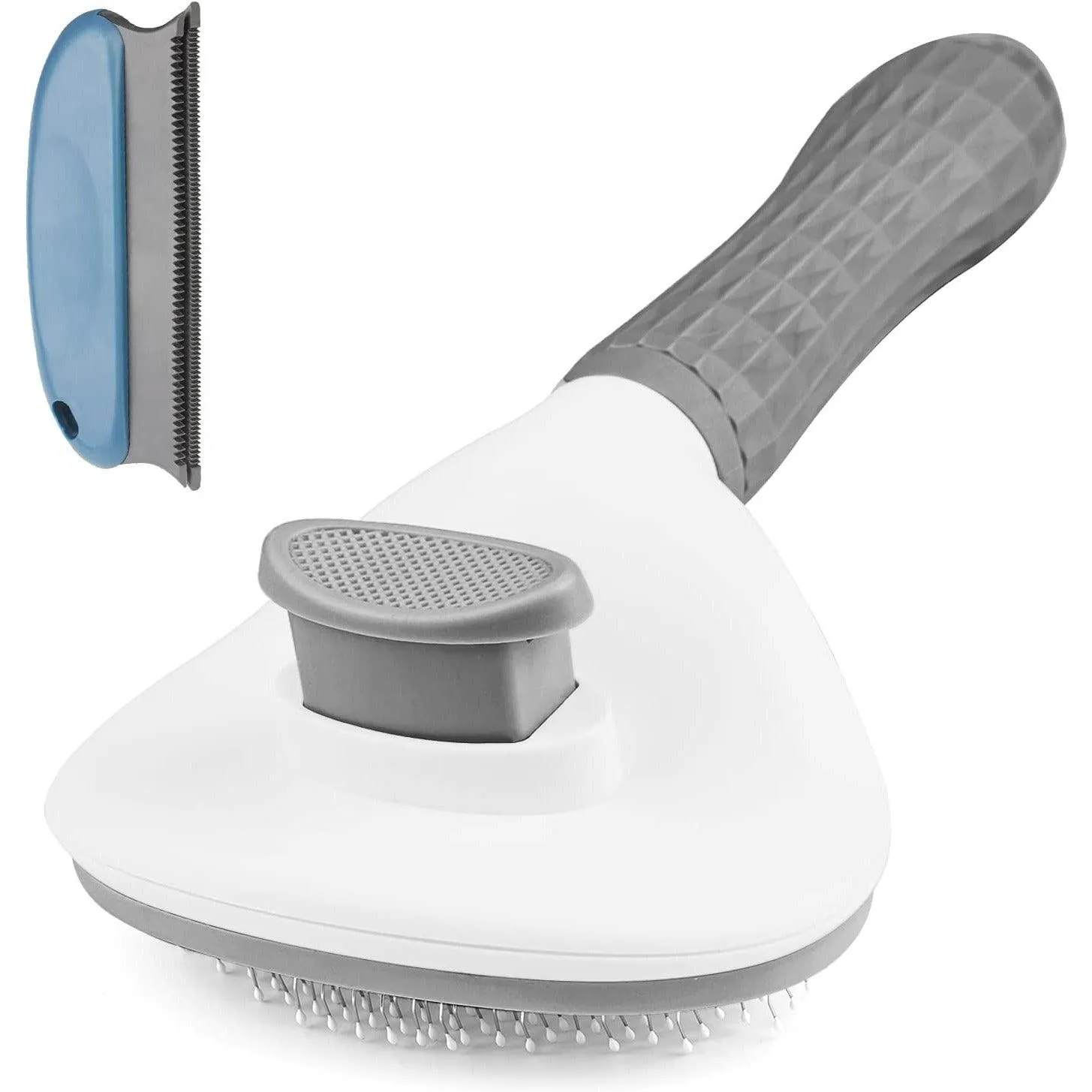 Aumuca Cat Brush and Dog Brush with Long or Short Hair Self Cleaning  (Gray)
