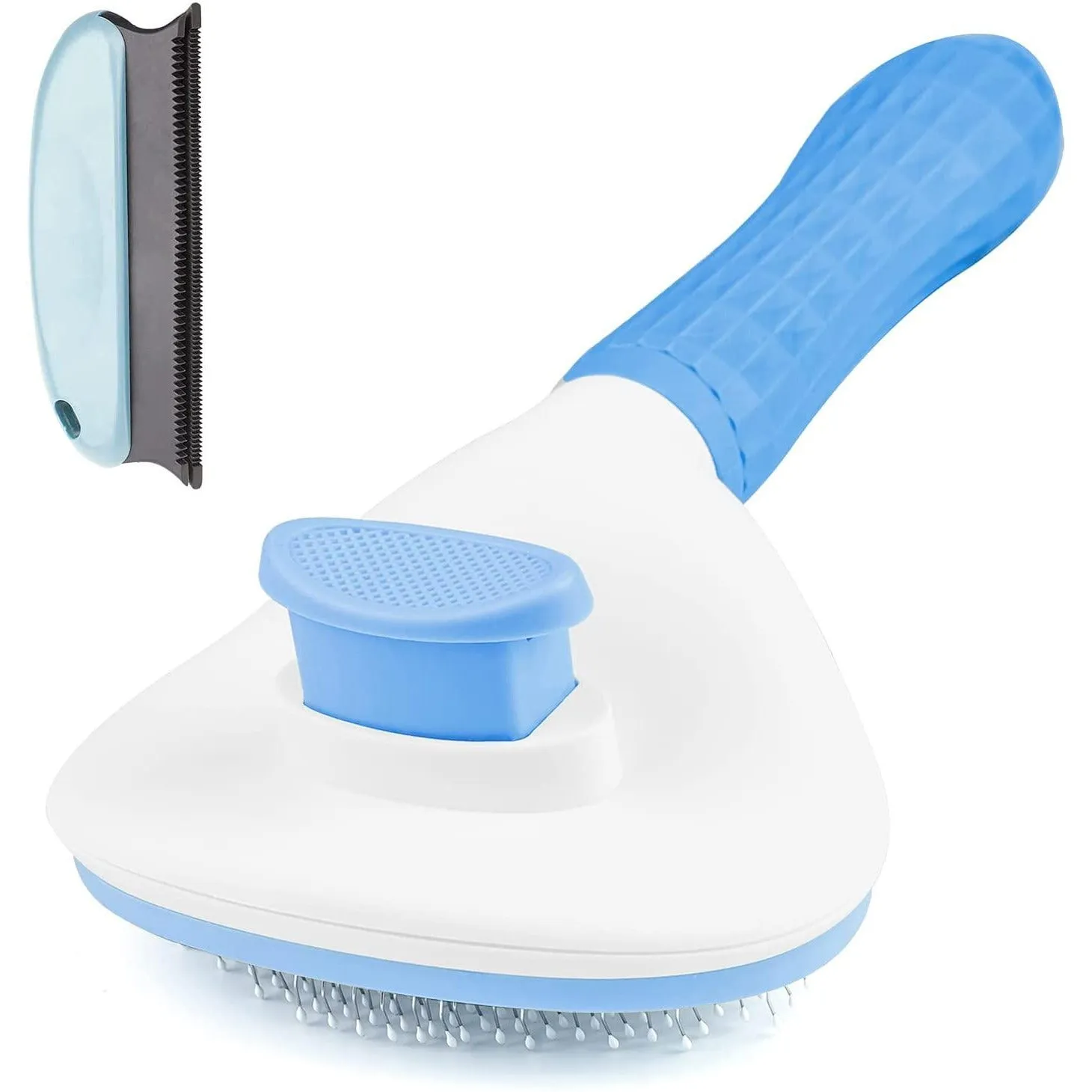 Aumuca Cat Brush and Dog Brush with Long or Short Hair Self Cleaning  (Gray)