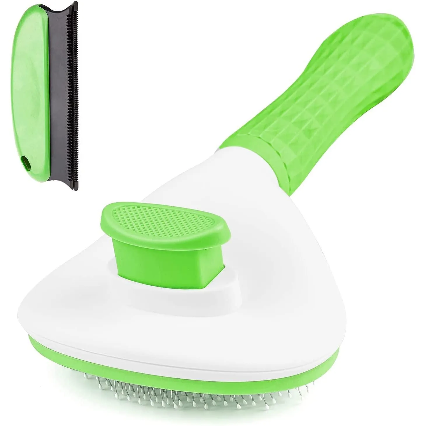 Aumuca Cat Brush and Dog Brush with Long or Short Hair Self Cleaning  (Gray)