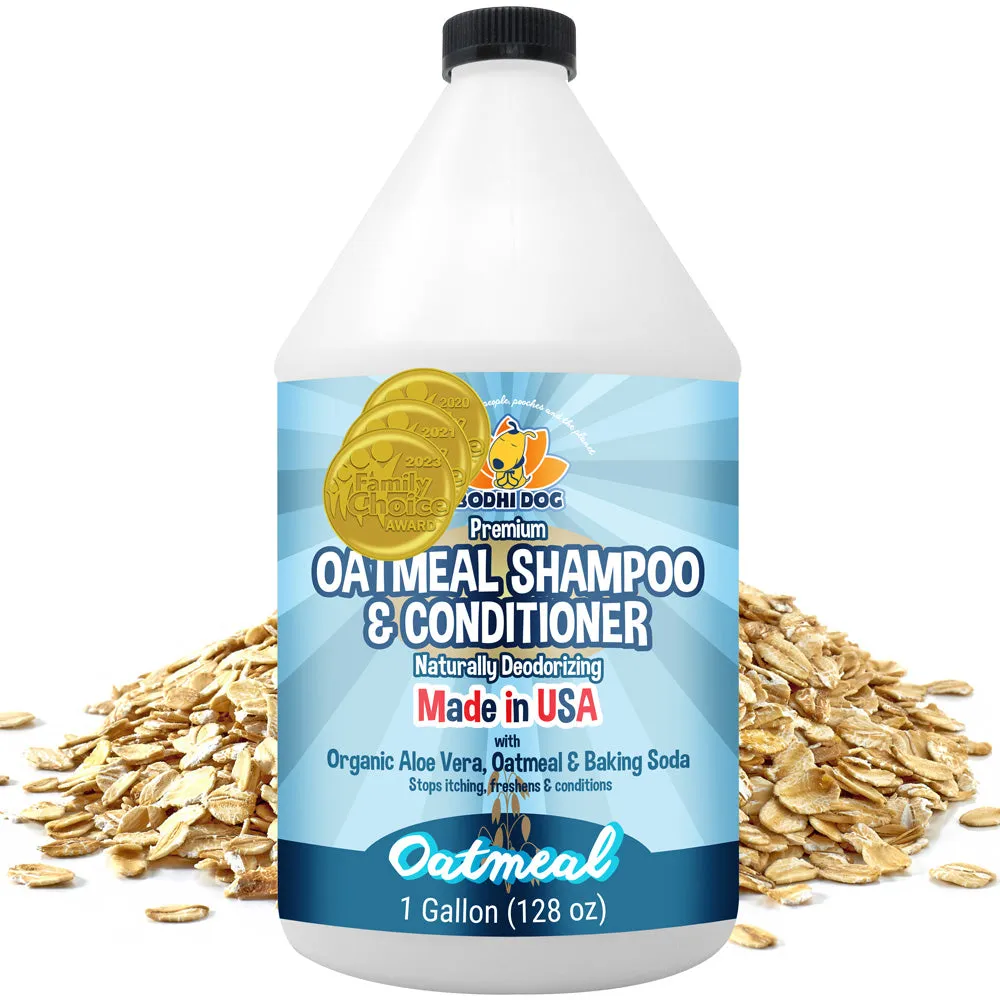Bodhi Dog Oatmeal Shampoo & Conditioner | Naturally Deodorize Dogs, Cats & Pets with Organic Ingredients | Soothes and Moisturizes Dry, Itchy Skin | Vet Approved | Made in USA (Oatmeal)