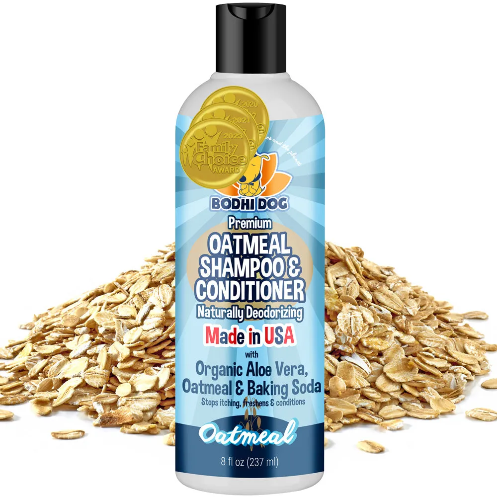 Bodhi Dog Oatmeal Shampoo & Conditioner | Naturally Deodorize Dogs, Cats & Pets with Organic Ingredients | Soothes and Moisturizes Dry, Itchy Skin | Vet Approved | Made in USA (Oatmeal)