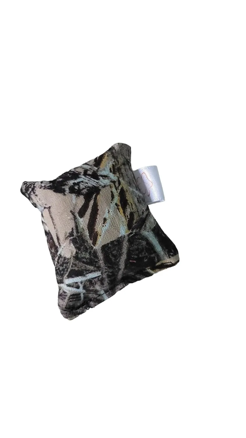 Camouflage Catnip Pillow Toy Kicker. Made with Organic Catnip (Heart)