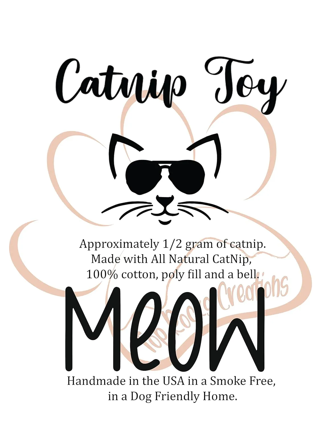 Camouflage Catnip Pillow Toy Kicker. Made with Organic Catnip (Heart)