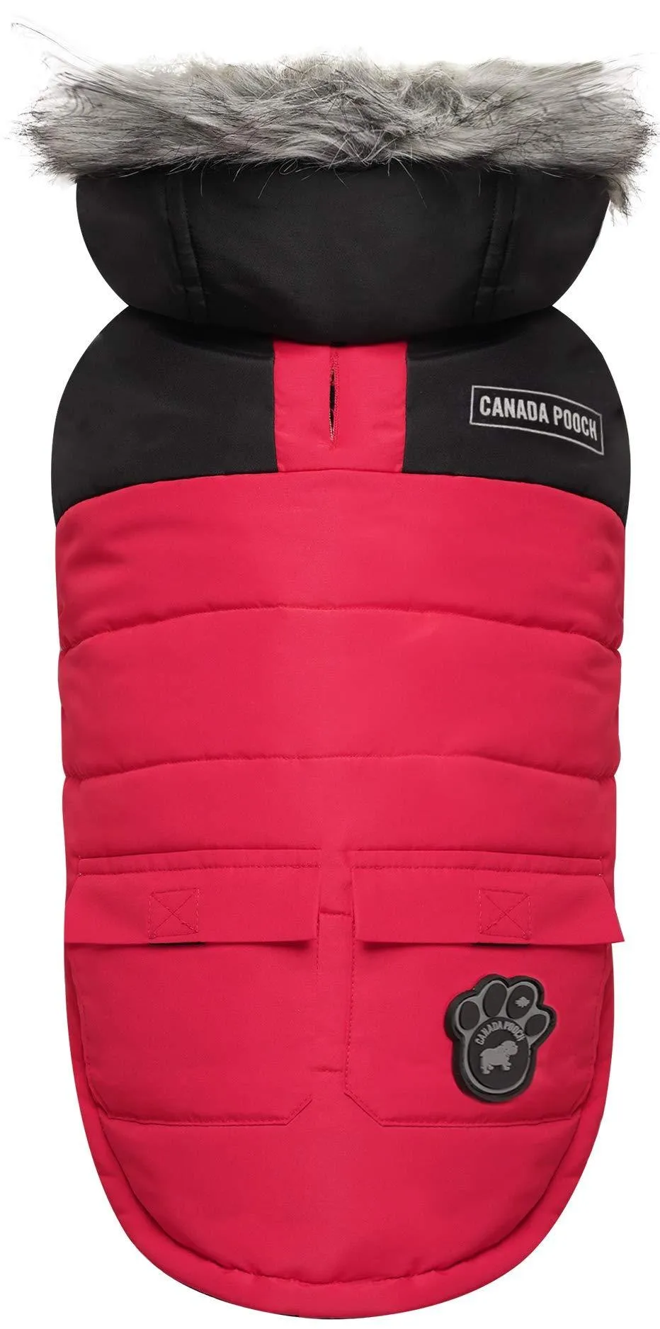 Canada Pooch True North Parka Size 28 Red Insulated Dog Coat