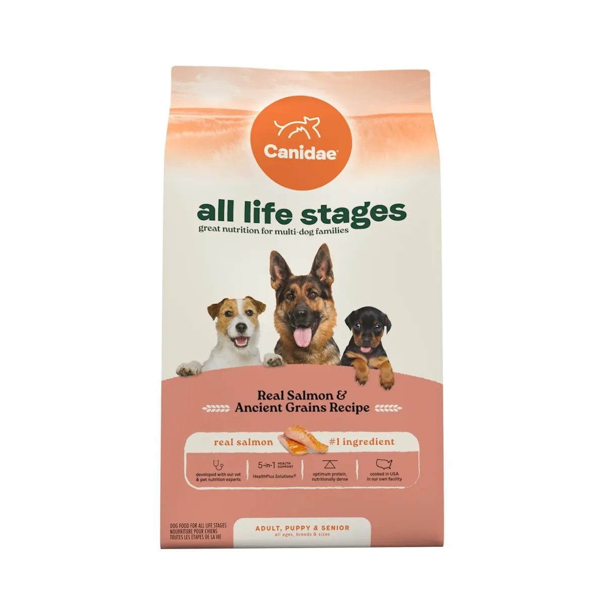 Canidae All Life Stages Real Salmon & Ancient Grains Recipe Dry Dog Food, 27 lbs.