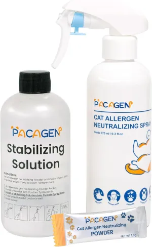 Cat Allergen Neutralizing Spray - Fast-Acting, Easy to Use Spray for Cat Allergy Sufferers, Breaks Down Allergens in Cat Dander to Make Your Home Hypoallergenic - Cleans Home, Safe for Pets and People