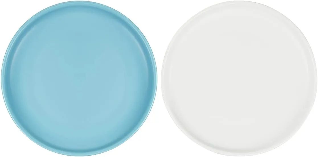 Ceramic Shallow Cat Dish 6 inch, Whisker Fatigue Free Cat Food Bowls, Wide and Small Pet Plate for Kitten and Kitty, Short Legged Munchkin Cat