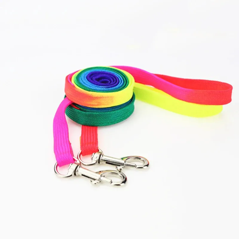 Colorful Rainbow Pet Harness and Leash Set