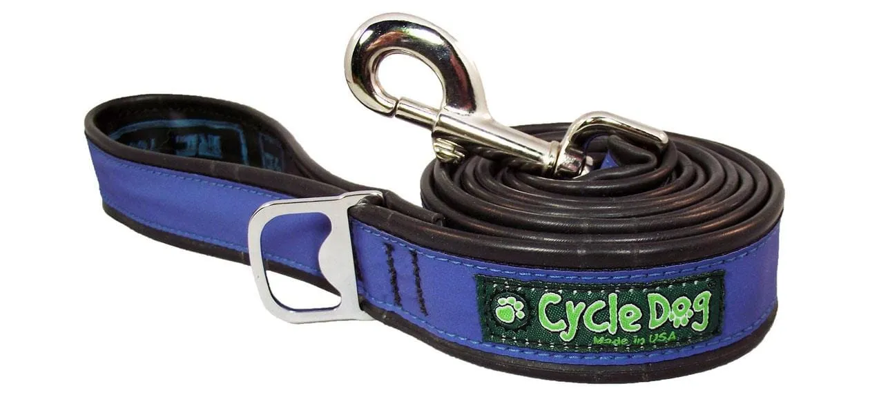 Cycle Dog Regular Max Reflective Earth-Friendly Dog Leash - Blue - 6' Feet