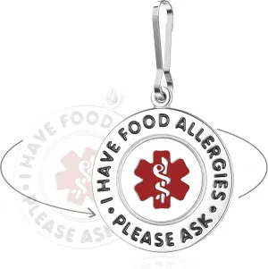 Divoti Stainless Steel Peanut Allergy/Food Allergies Medical Aert Bag Tag - Style