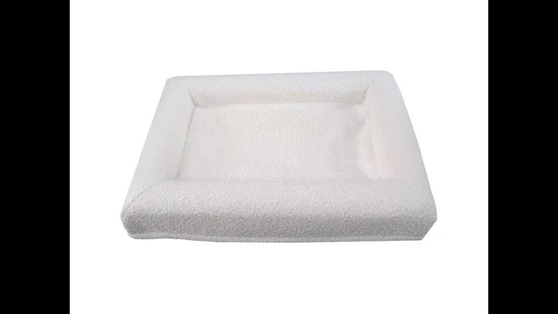 Dog Bed - Boucle Orthopedic Bed Cream - Lge 100x65cm
