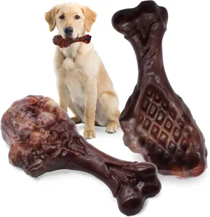 Dog Chew Toys for Aggressive Chewers, Indestructible Dog Toy for for Medium/Large Breed, Tough Nylon Teething Bone Toy to Keep Them Busy,Bacon and Real Beef Flavor (Bacon Flavor, 1 Pack)