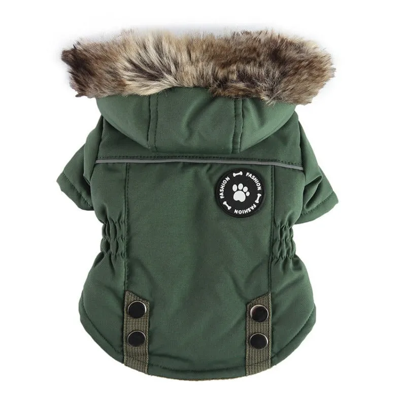 Dog Clothes Winter Warm Dog Jacket with Harness