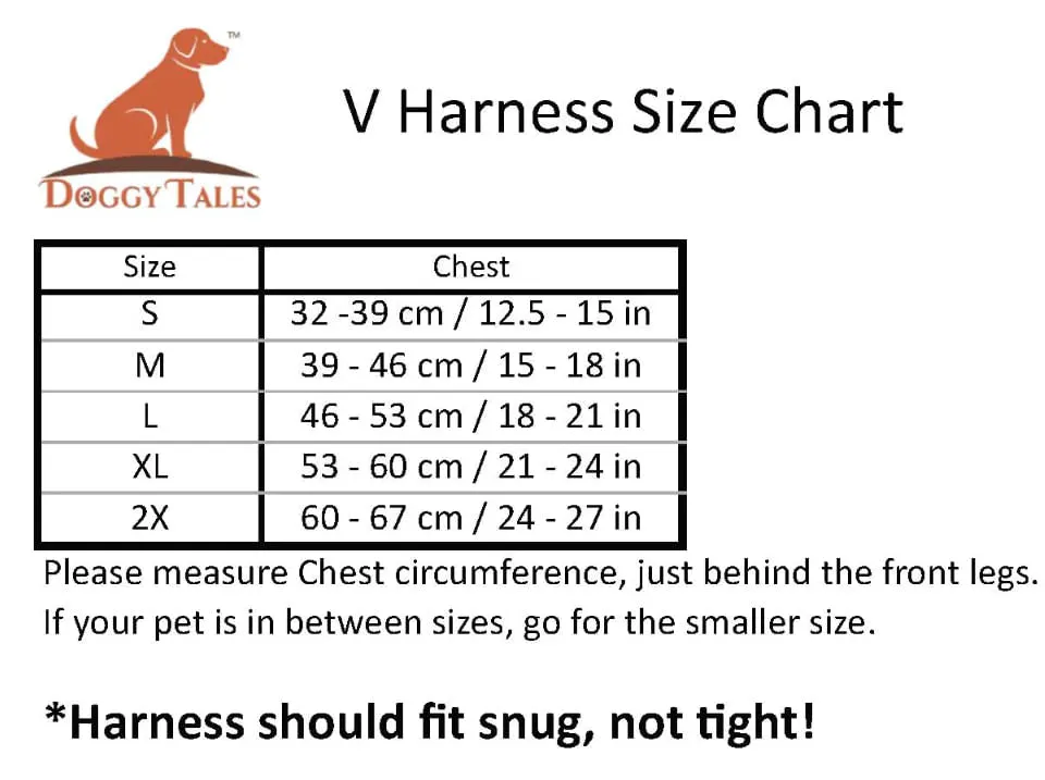 Doggy Tales Step In V Harness, Blue