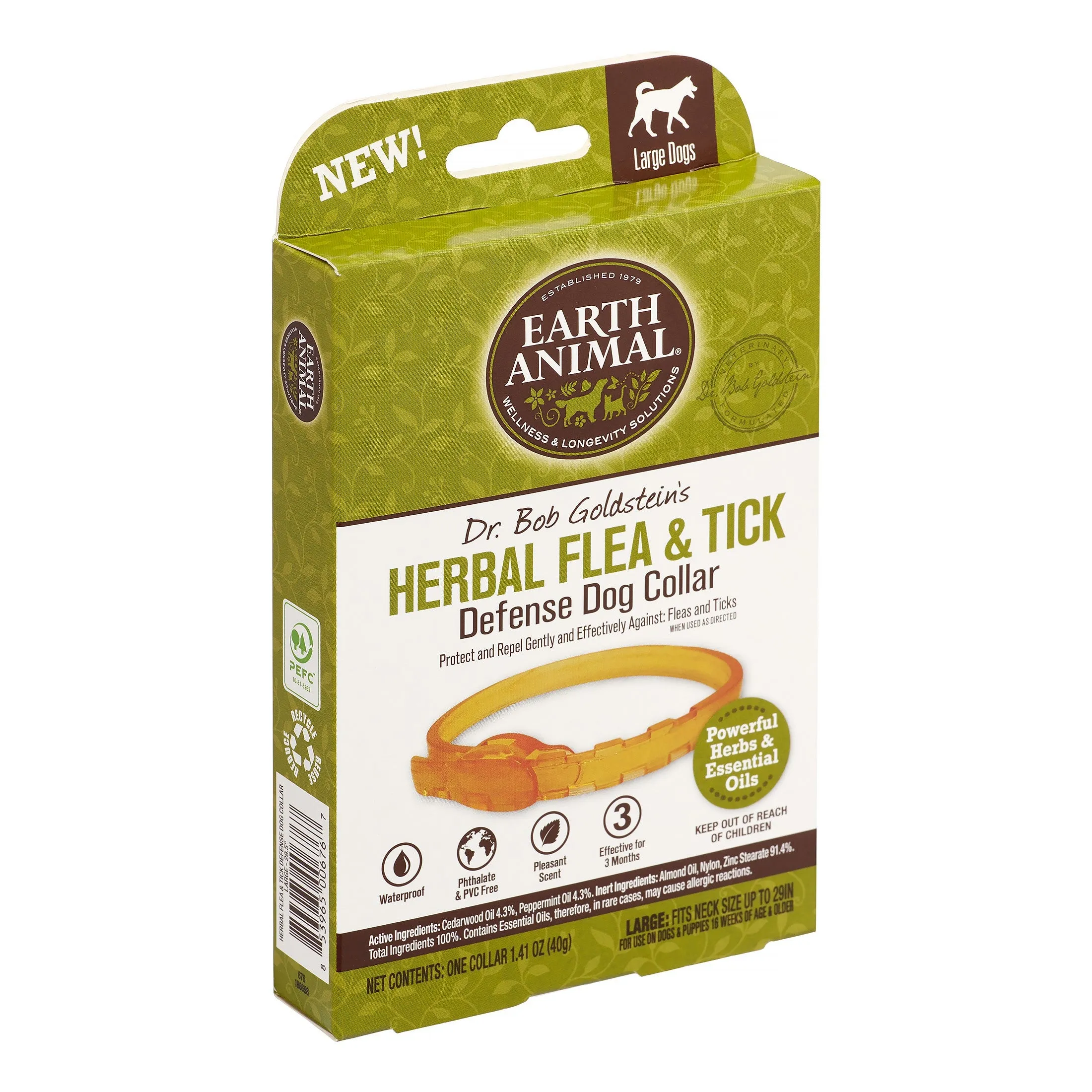 Earth Animal Dog Collar Flea and Tick - Large