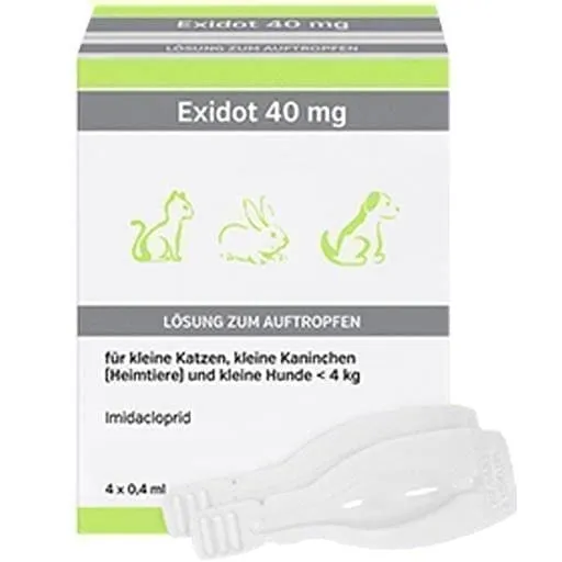 EXIDOT 40 mg solution for application for dogs, cats  up to 4kg Ctenocephalides felis