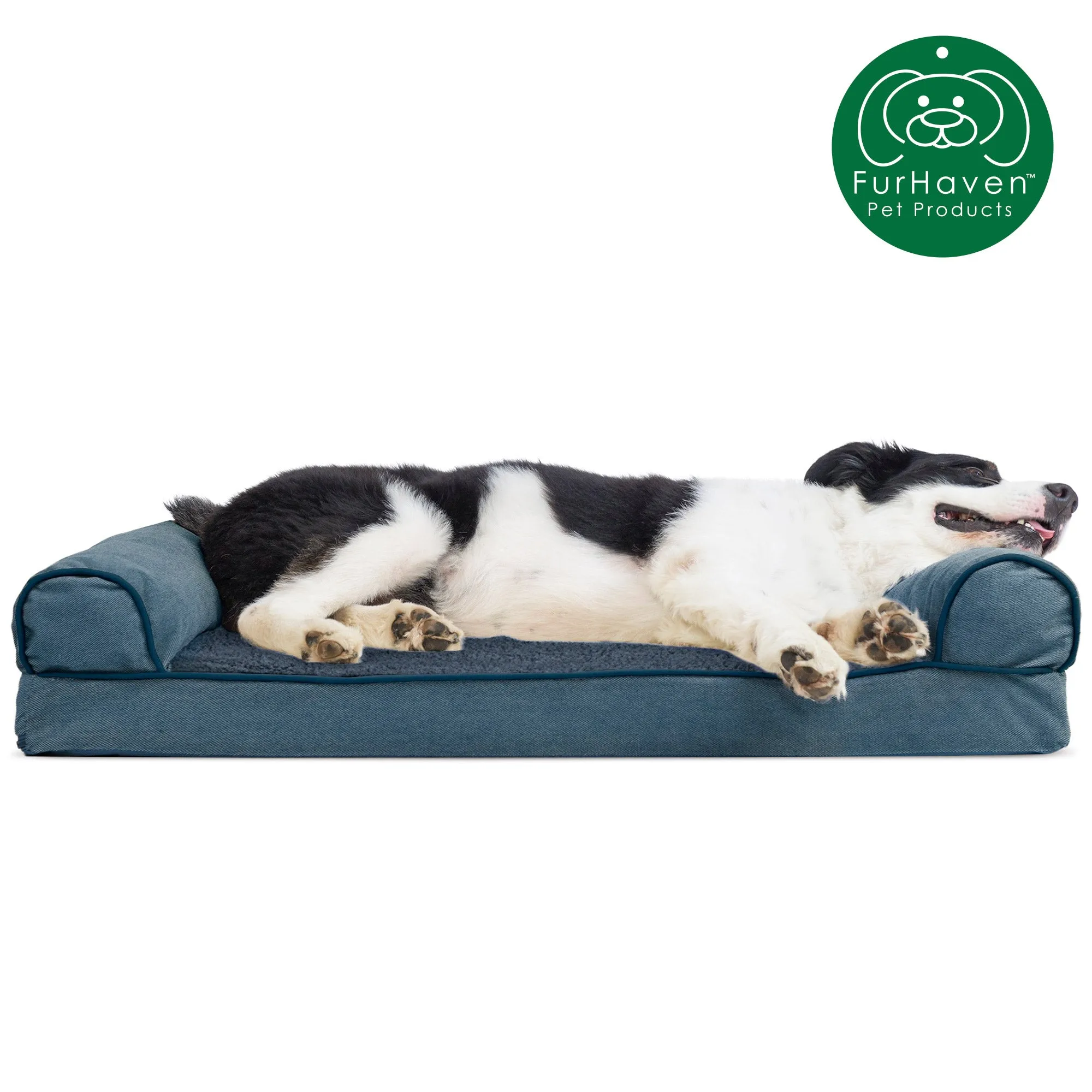 Faux Fleece & Chenille Orthopedic Sofa-Style Pet Bed