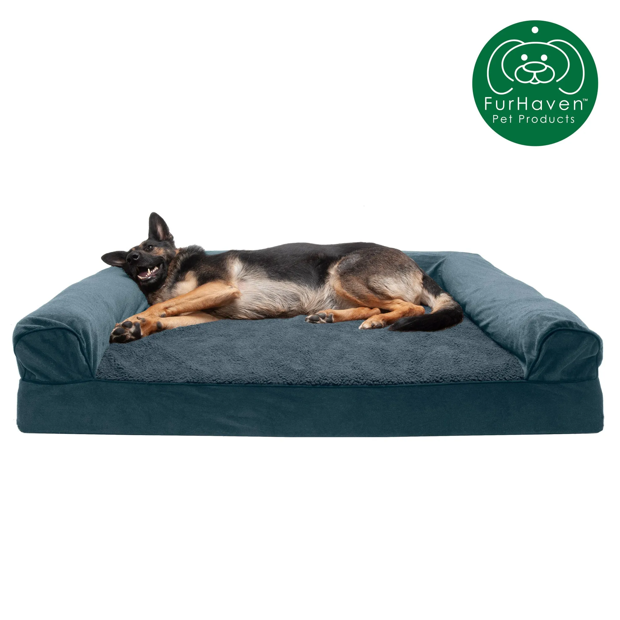Faux Fleece & Chenille Orthopedic Sofa-Style Pet Bed
