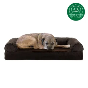 Faux Fleece & Chenille Orthopedic Sofa-Style Pet Bed