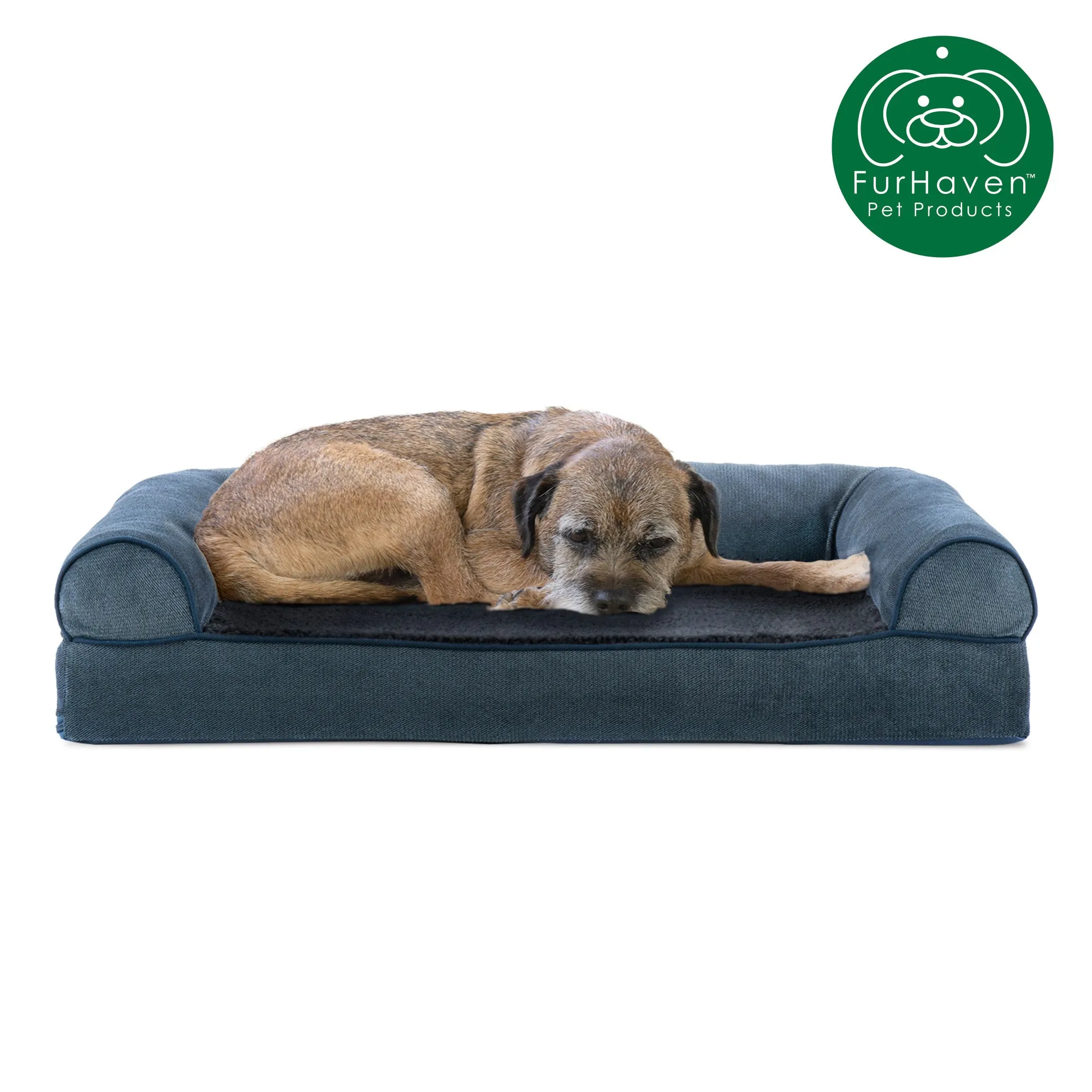 Faux Fleece & Chenille Orthopedic Sofa-Style Pet Bed