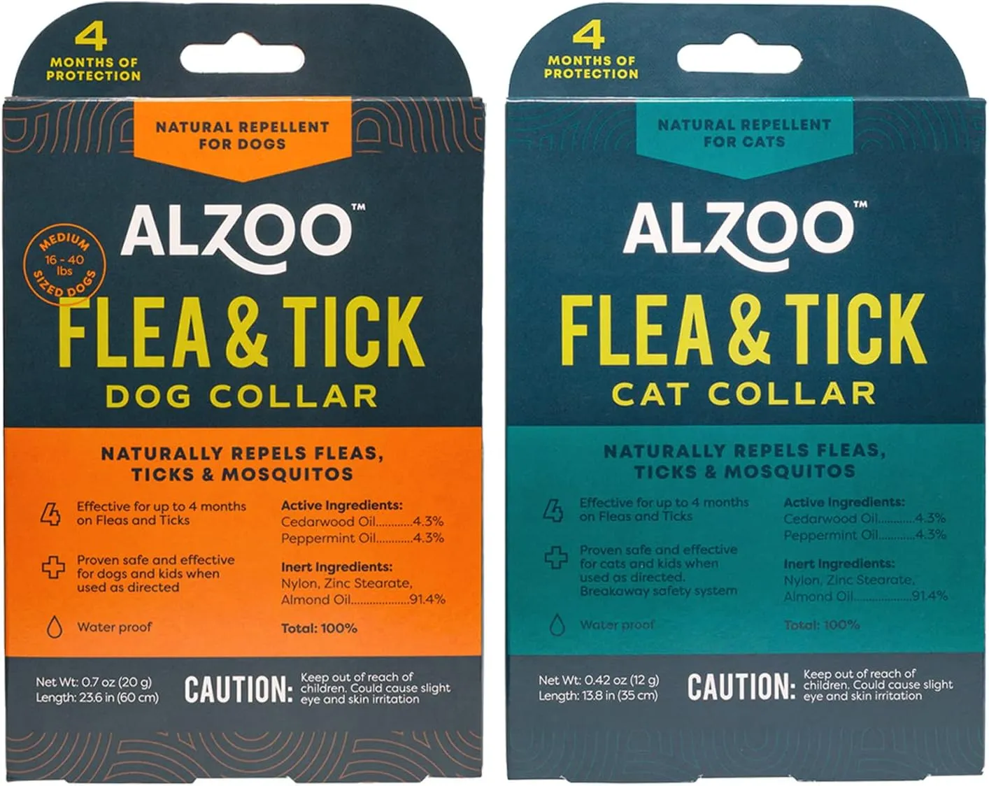 Flea & Tick Dog Collar for Medium Sized Dogs and Cats Bundle, Helps Repel Fleas, Ticks & Mosquitoes, 100% Plant-Based Active Ingredients