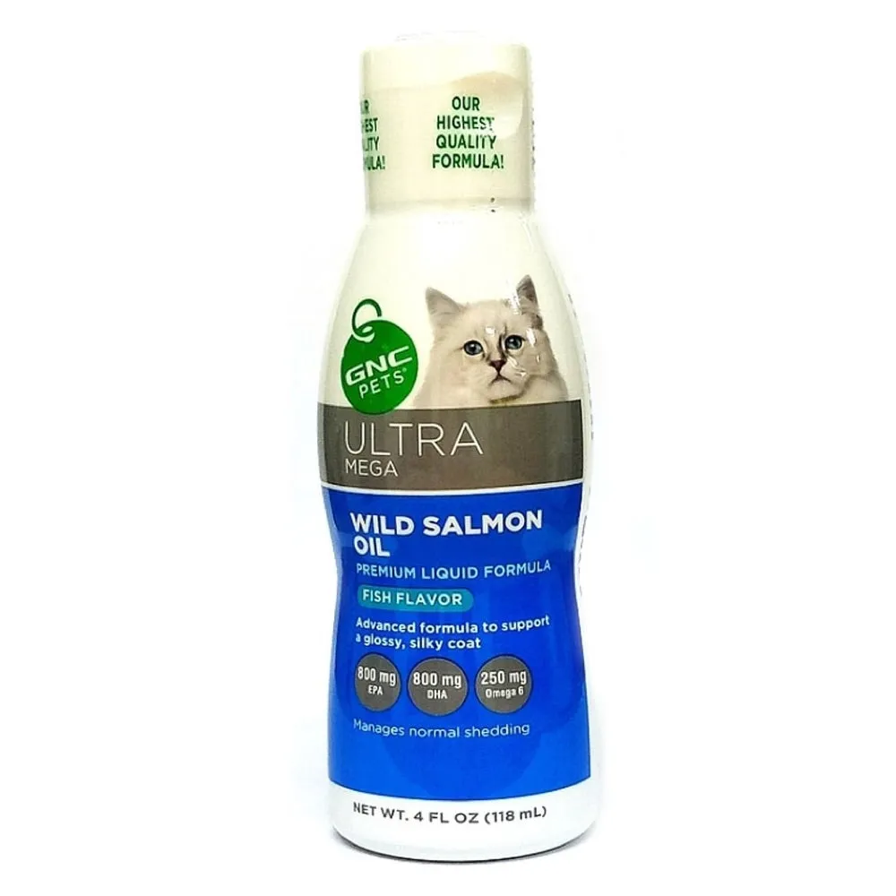 GNC Pets Ultra Mega Wild Salmon Oil Fish-Flavour Cat Supplement 118ml
