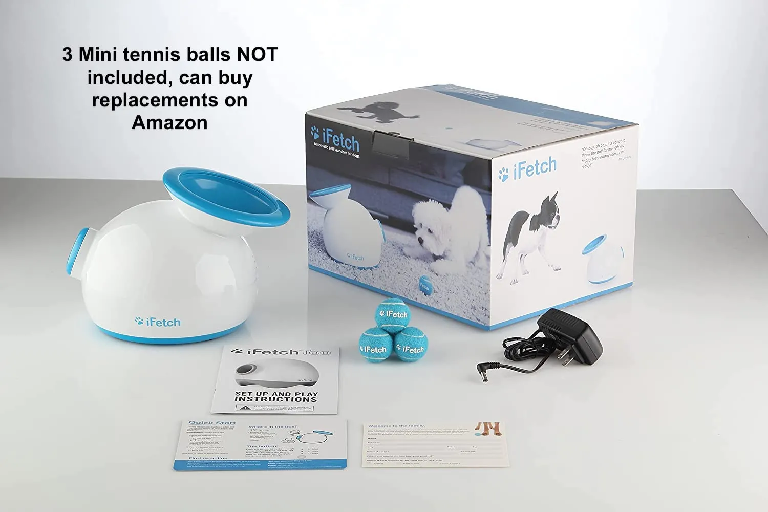 iFetch Automatic Ball Launcher for Dogs, does not include balls, takes 1.5" tennis balls! Retails $167 