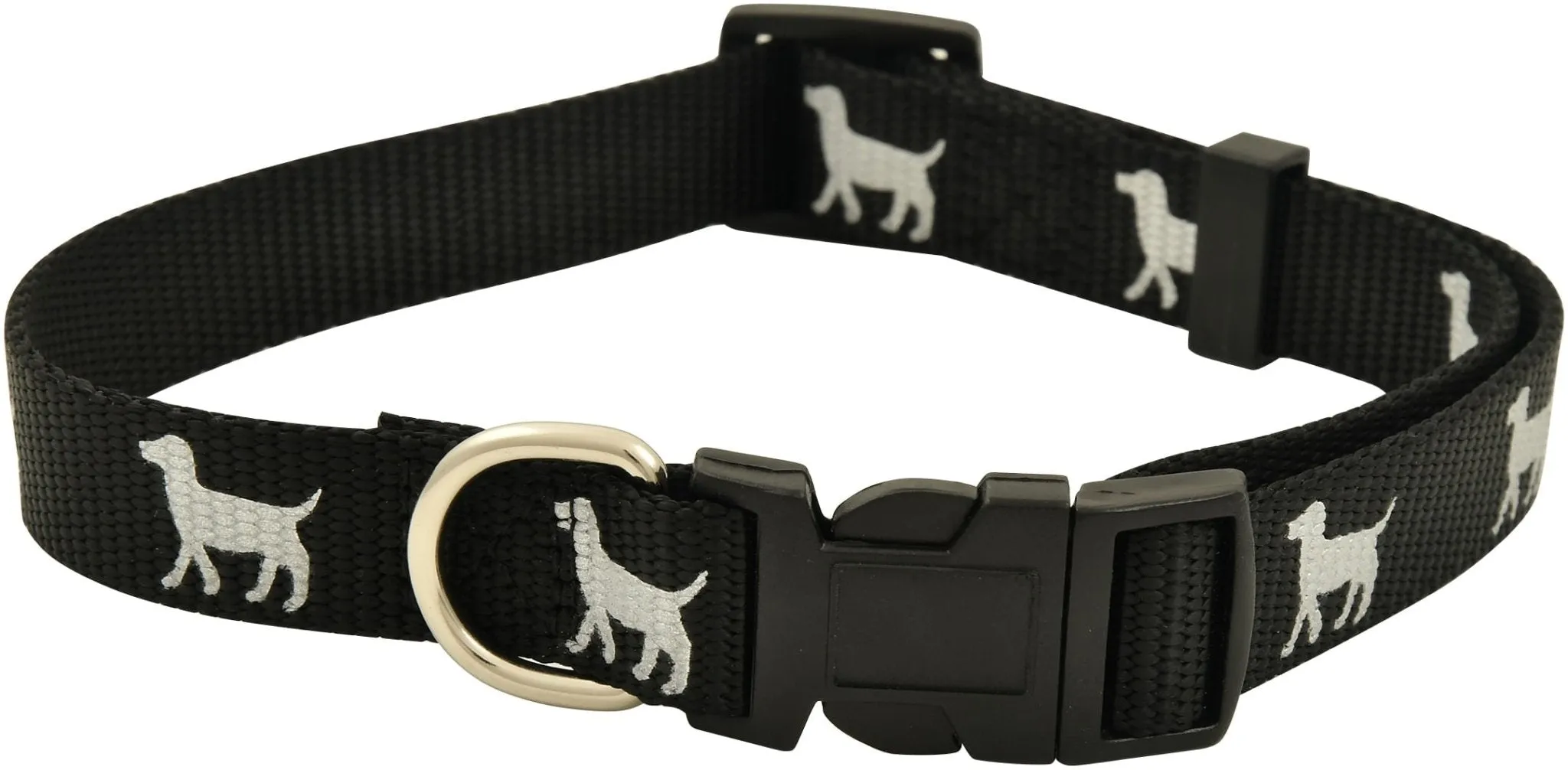 Jeffers Reflective Hound Series Nylon Dog Collar, 1" Adjustable to 16-26"