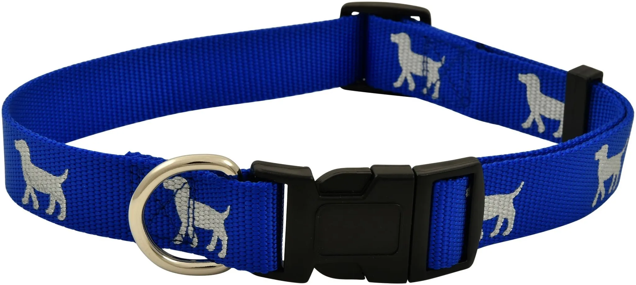 Jeffers Reflective Hound Series Nylon Dog Collar, 1" Adjustable to 16-26"
