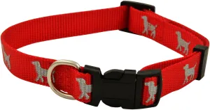 Jeffers Reflective Hound Series Nylon Dog Collar, 1" Adjustable to 16-26"