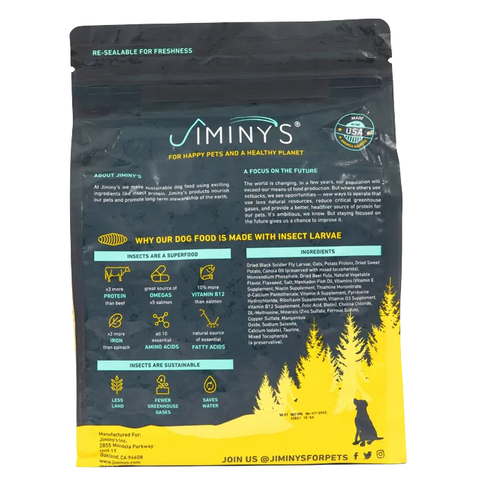 Jiminy's Cravin' Cricket Dry Dog Food, Sensitive Stomach, Improved Gut Health