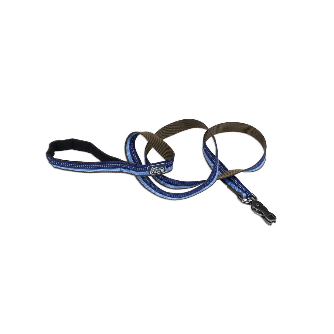 K9 Explorer® Reflective Dog Leash with Scissor Snap, Blue 5/8" x 6'