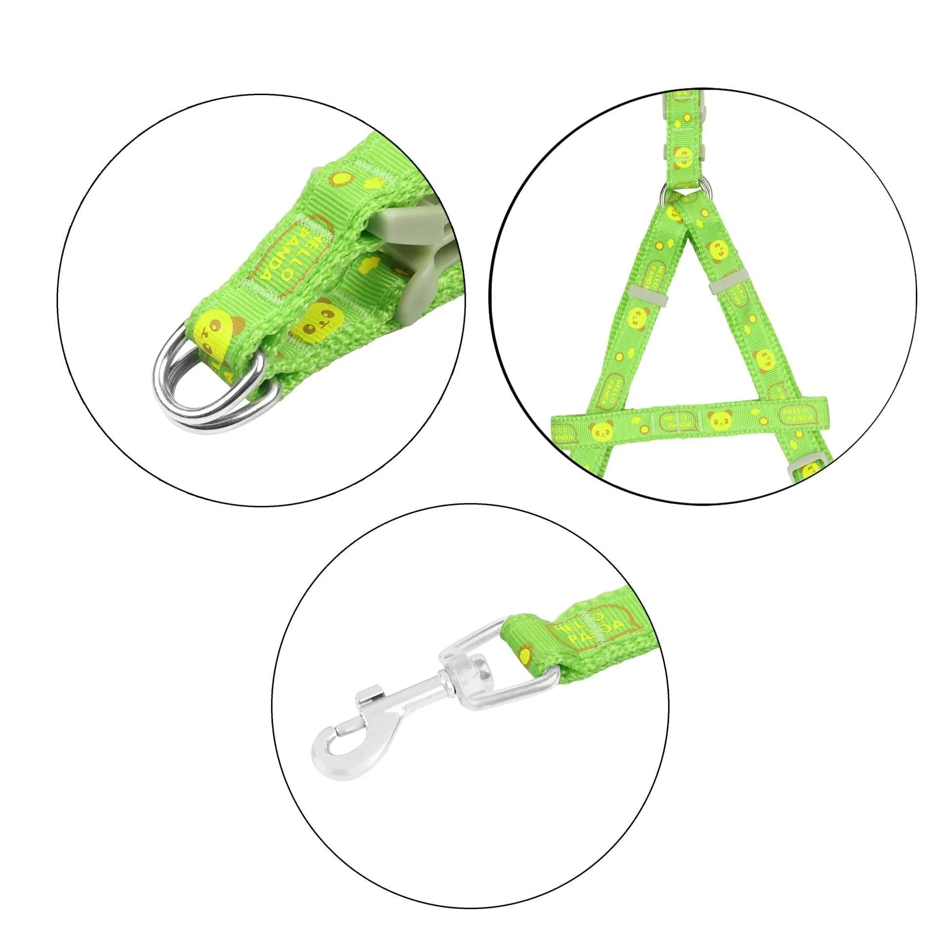 KUTKUT Adjustable Dog Harness Soft Cute Step-in | No-Pull & No-Choke | Small/Medium Dog Girl Boy Harness and Leash Set (Size: M, Adjustable Chest:41-61 cm)