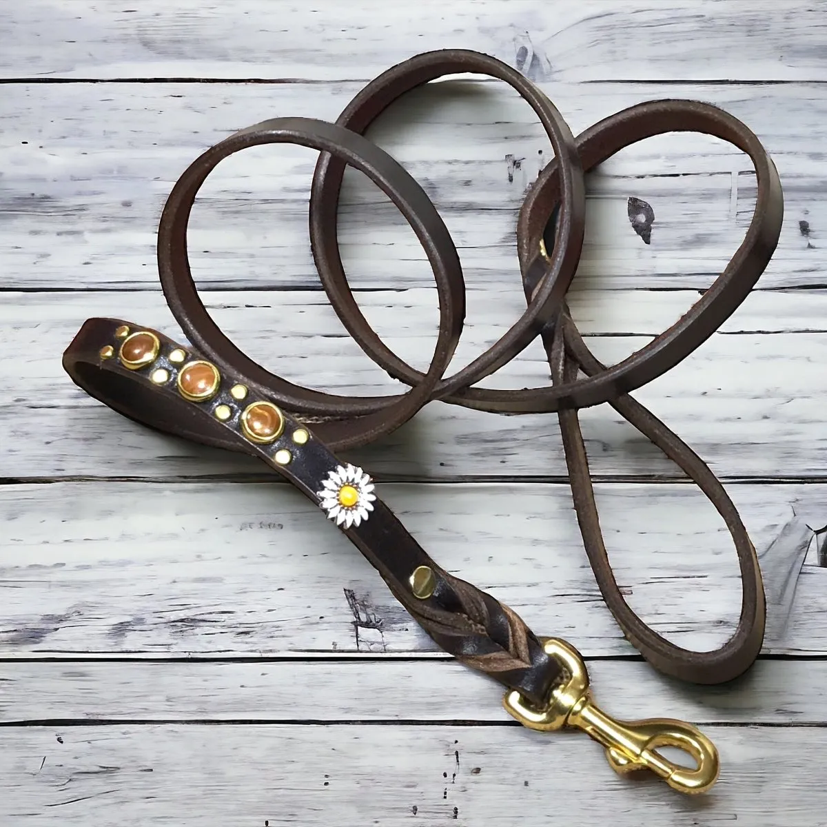 Leather Dog Collar Little Blossom
