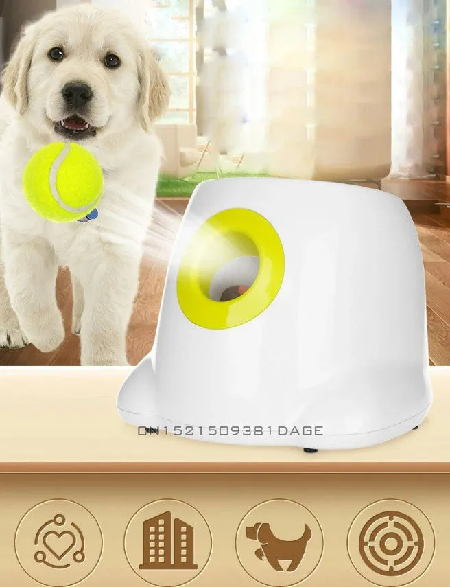 Light Pet Toys Dog Net Ball Launcher Automatic Bouncing Ball Machine Ball Thrower