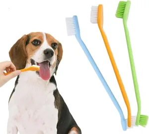 Mix 10pcs Double Head Dog Toothbrush, Soft Toothbrush for Cats Dog Pets
