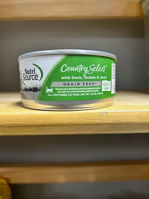 NutriSource Cat food, Grain Free Country Select, 5.5oz can