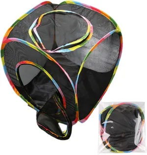 Outdoor Mesh Cat Tunnel - Cat Cube for Tunnel, Foldable Outdoor Fence | Pet Mesh Play Cube, Foldable Pop Open Playhouse Animal Playpen Ventilated Hide House for Kitten Bunny Puppy