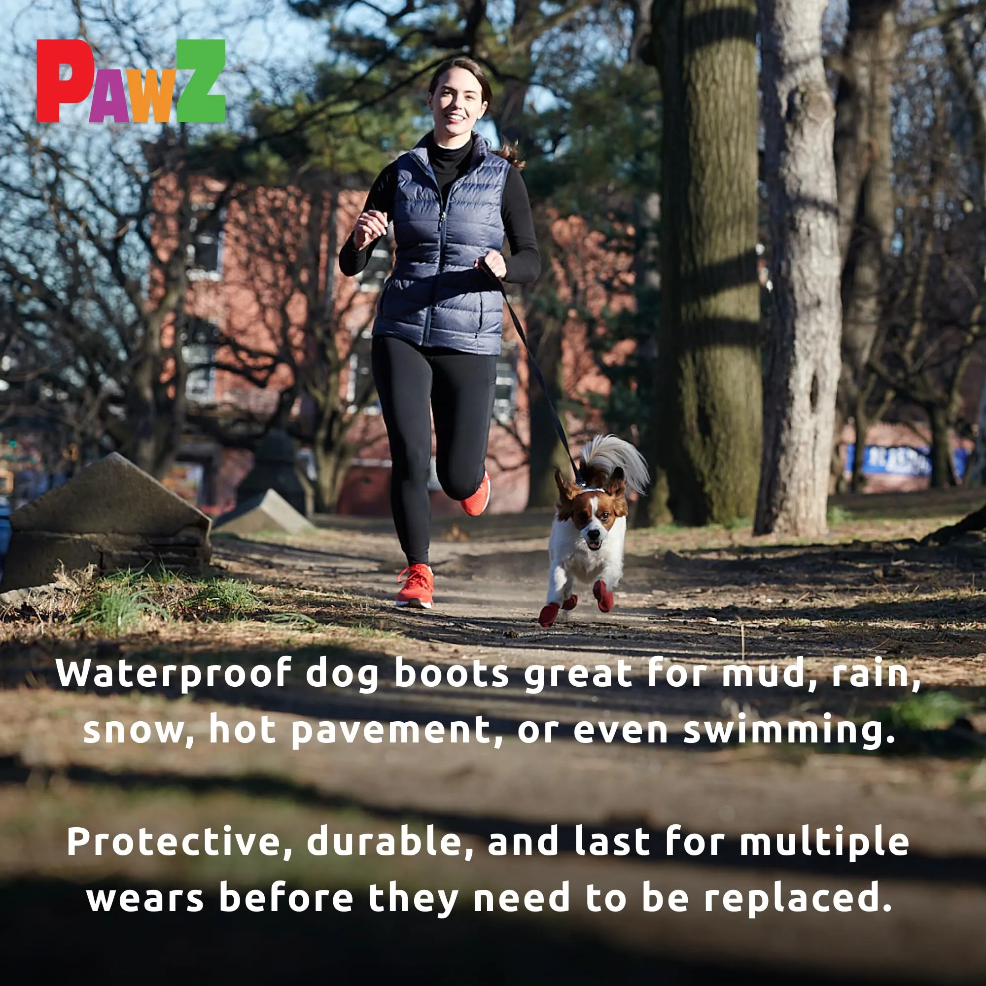 Pawz Waterproof Disposable and Reusable Rubberized Dog Boots - Red - Small - 12 Pack
