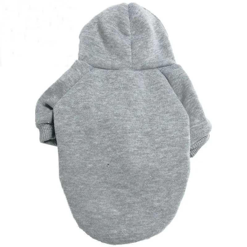 Pet Clothing with Dog Fleece Hoodie Hoodie and buttons on the bottom(Bulk 3 Sets)