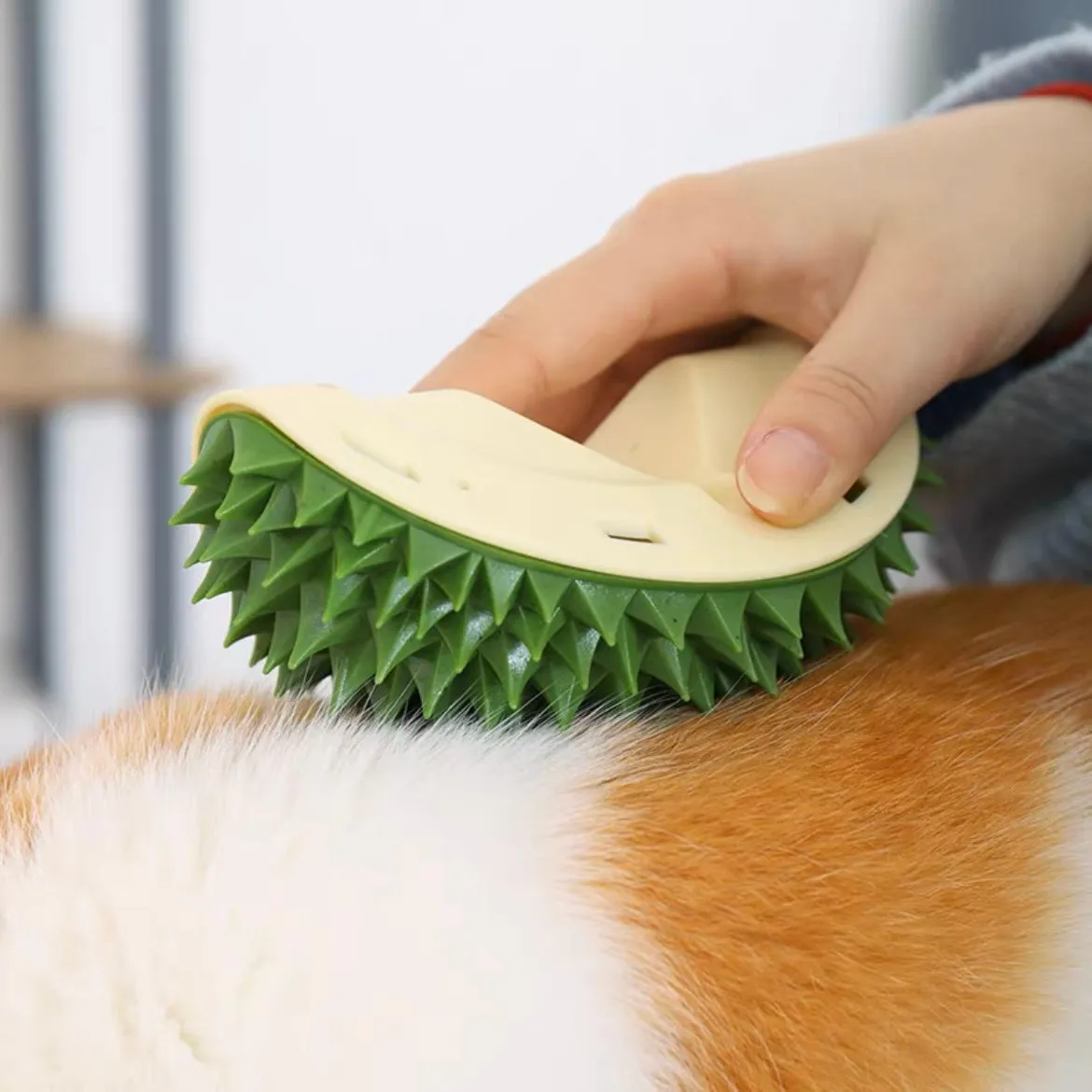Pet Grooming Hair Brush Toy- Durian Tickling Comb