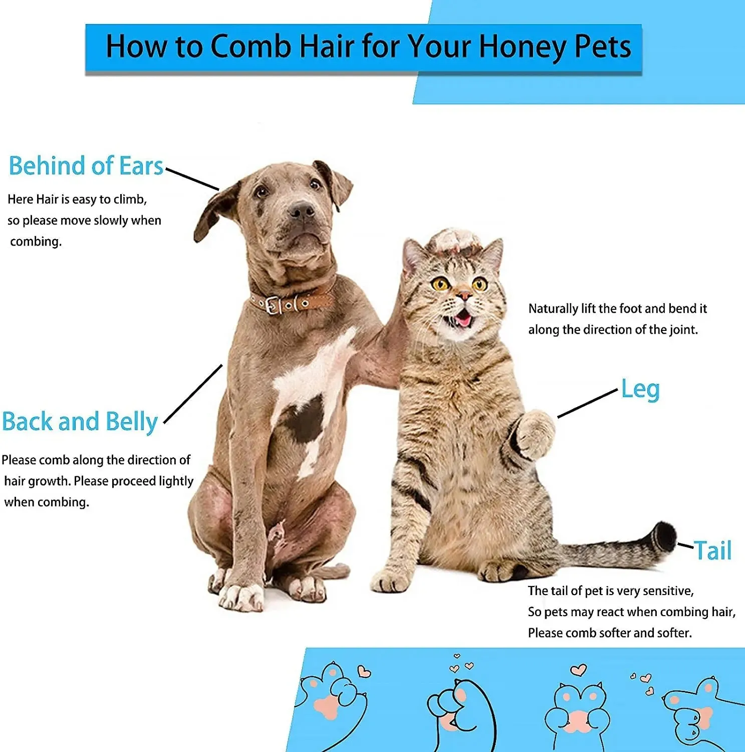 Pet Grooming Hair Remover Brush