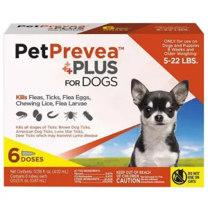 PetPrevea Plus Topical Treatment for Dogs 5-22 lbs