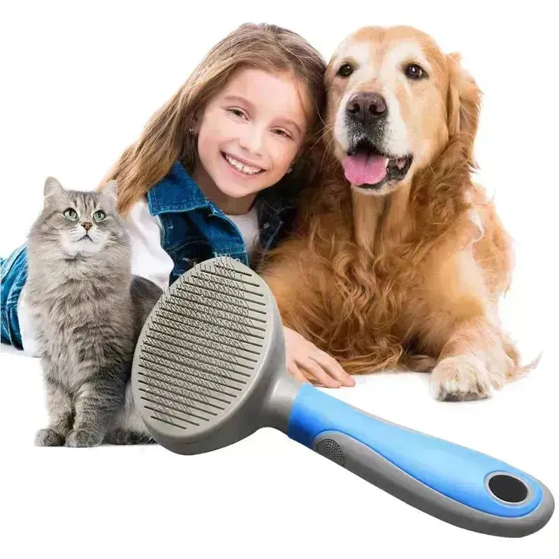 Pets Grooming Slicker Brush for Long Hair Dogs & Cats, Shedding Comb